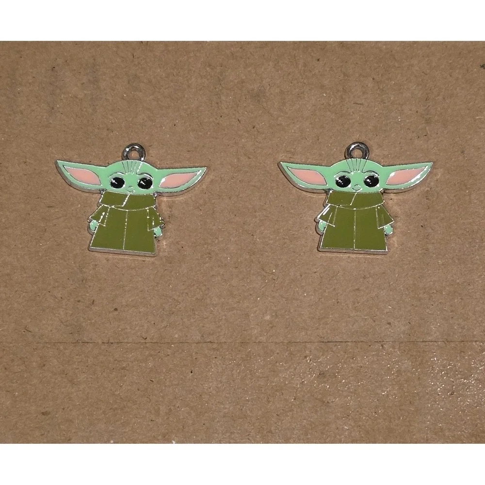 Grogu‎ Baby Yoda Hook Earrings Star Wars Mandalorian Cute Green Alien Handmade
